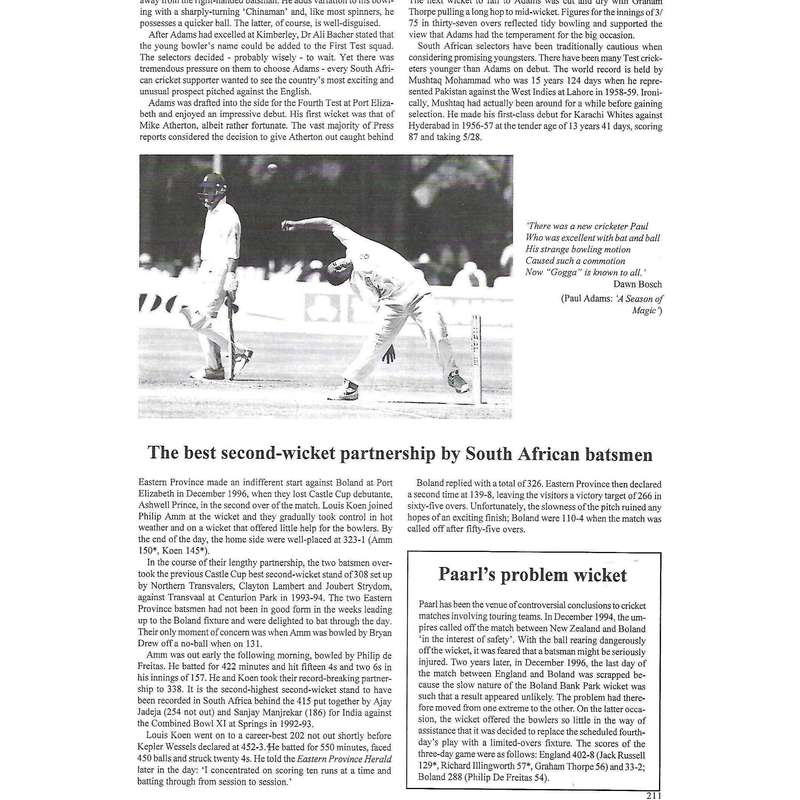 Cricket in Southern Africa: Two Hundred Years of Achievements and Records | Jonty Winch