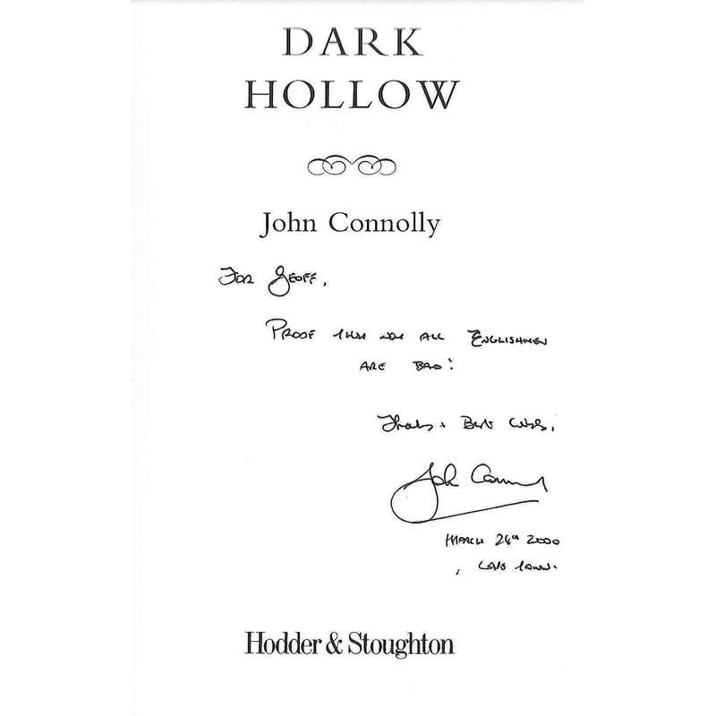 Dark Hollow (Inscribed by Author) | John Connolly
