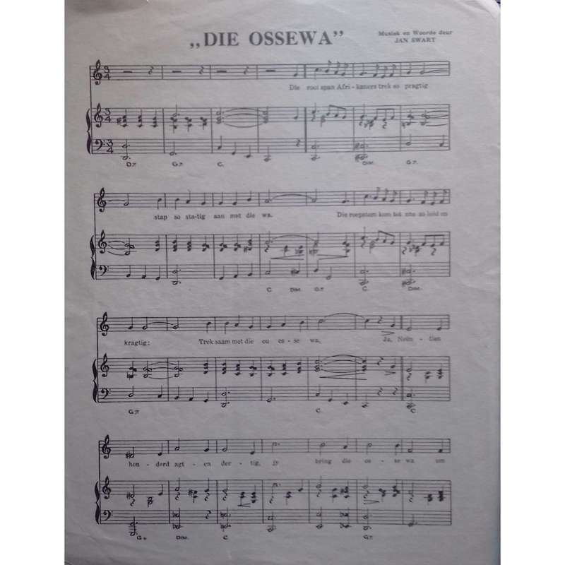 Die Ossewa (Afrikaans Music Score) | Jan Swart