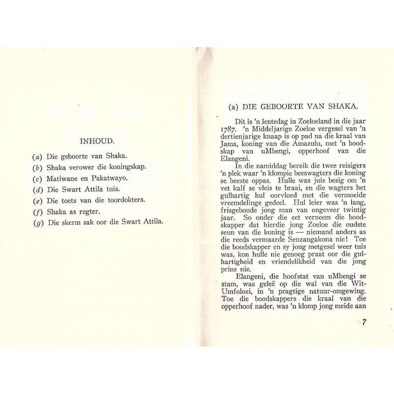 Die Swart Atilla: Verhale van Shaka (Afrikaans) | P. P. R. van Coller