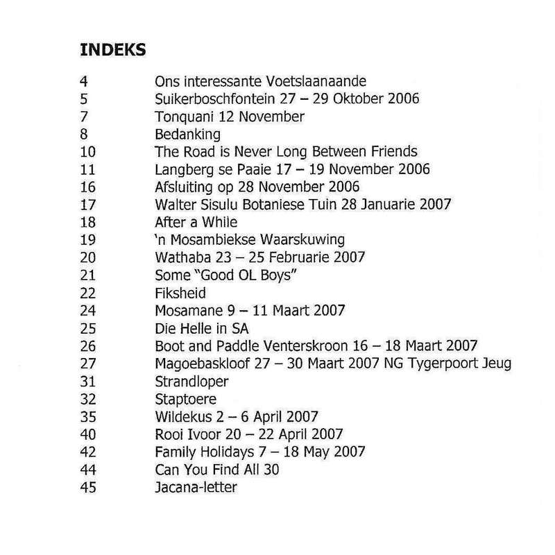 Die Voetnota: Voetslaan SA - Magalies Streek (Junie 2007)