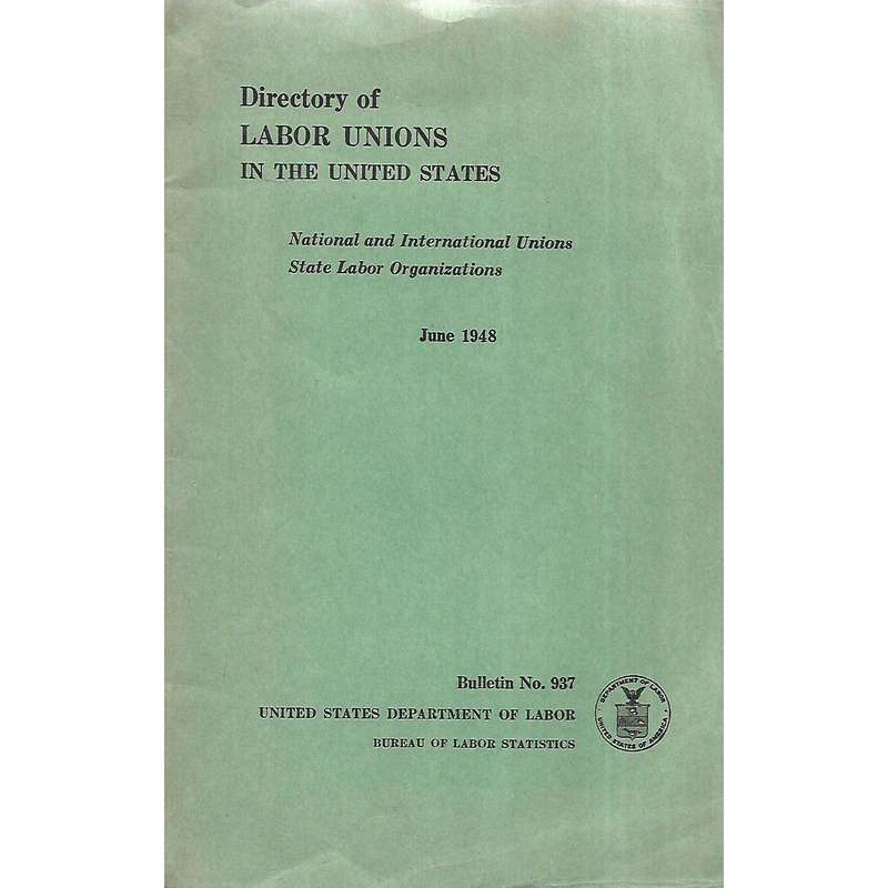 Directory of Labor Unions in the United States 1948
