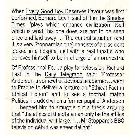 Every Good Boy Deserves Favour and Professional Foul | Tom Stoppard
