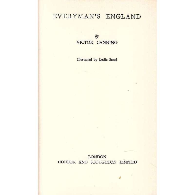 Everyman's England (First Edition, 1936) | Victor Canning