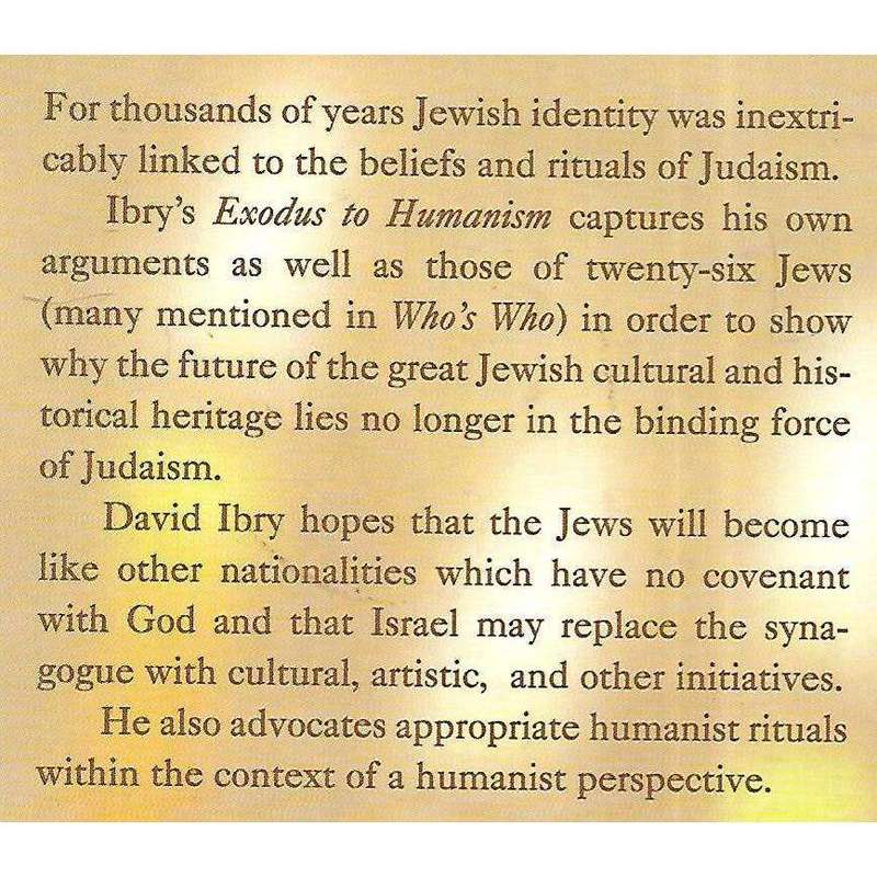 Exodus to Humanism: Jewish Identity Without Religion | David Ibry
