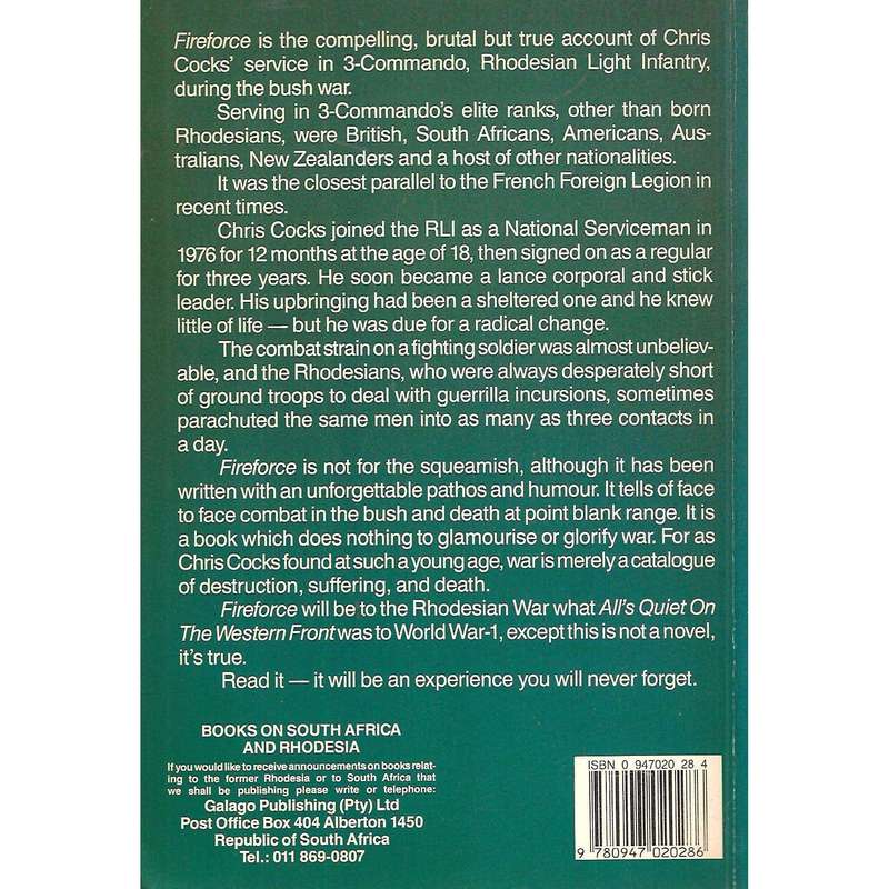 Fireforce: One Man's War in the Rhodesian Light Infantry (Signed by Author) | Chris Cocks