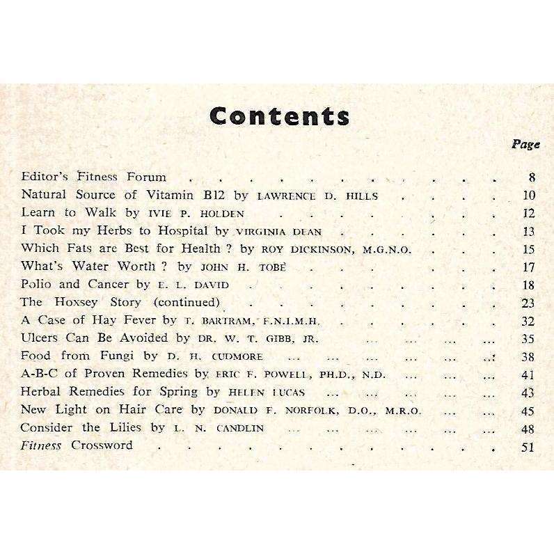 Fitness and Health from Herbs (April, 1960)