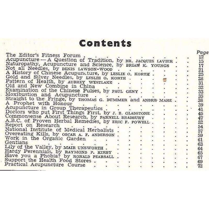 Fitness and Health from Herbs (April, 1963)