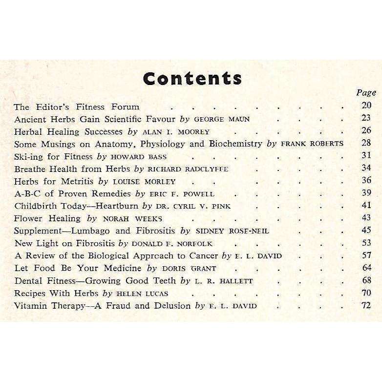 Fitness and Health from Herbs (February, 1959)