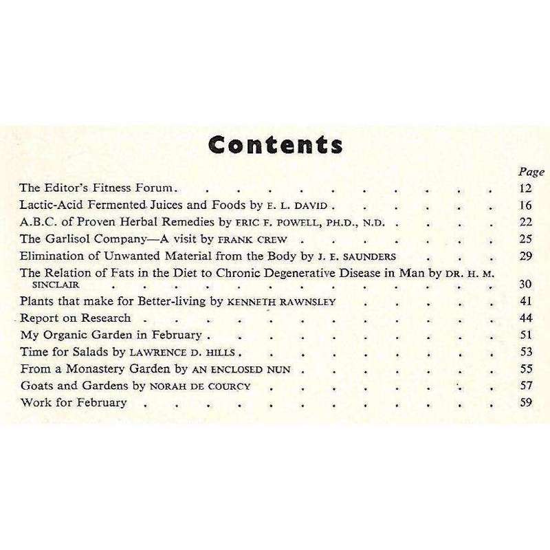 Fitness and Health from Herbs (February, 1961)