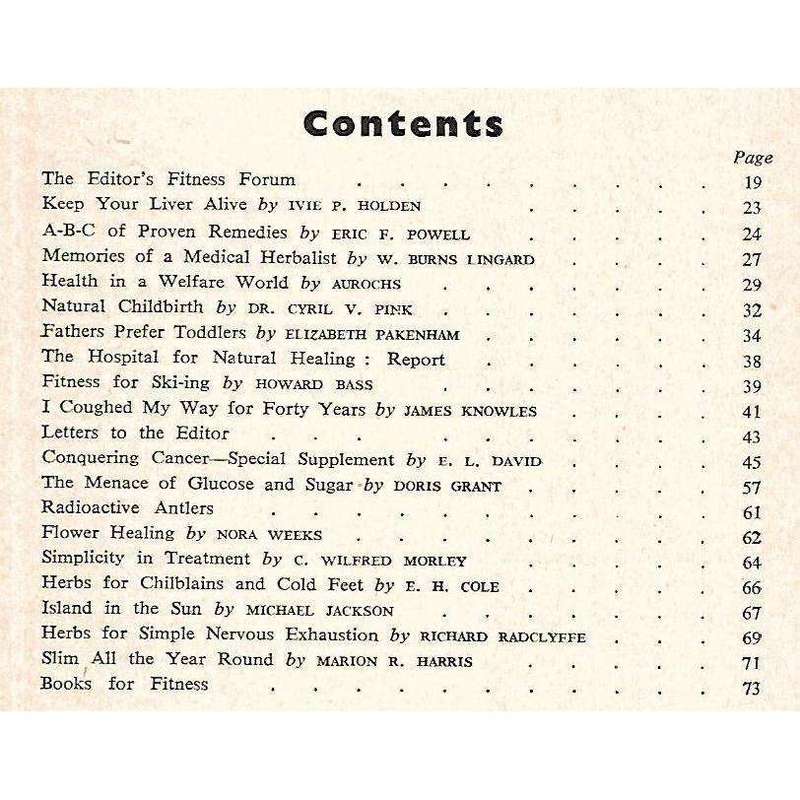 Fitness and Health from Herbs (January, 1959)