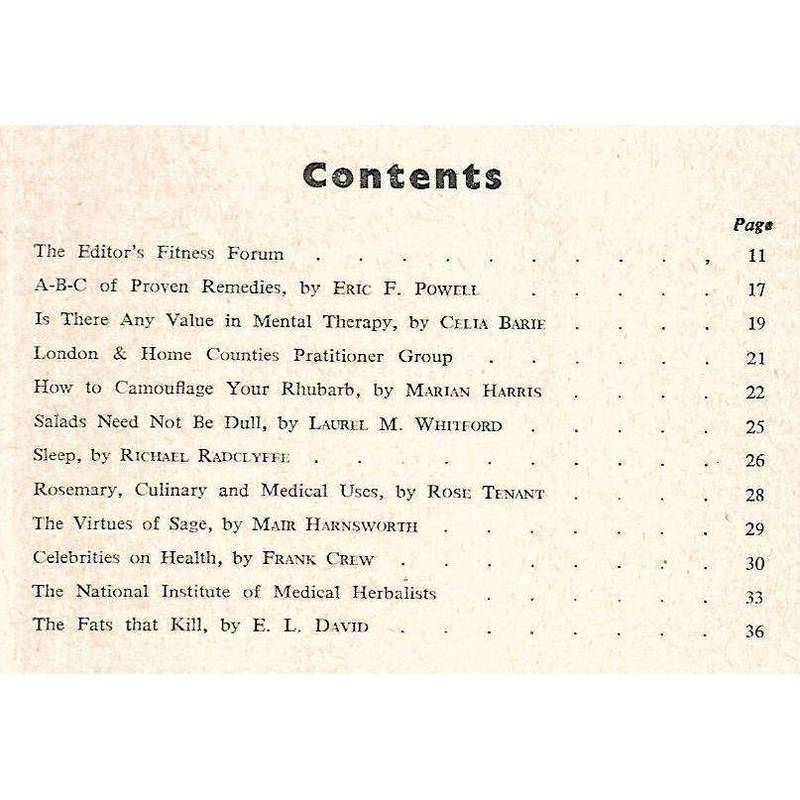 Fitness and Health from Herbs (July, 1960)
