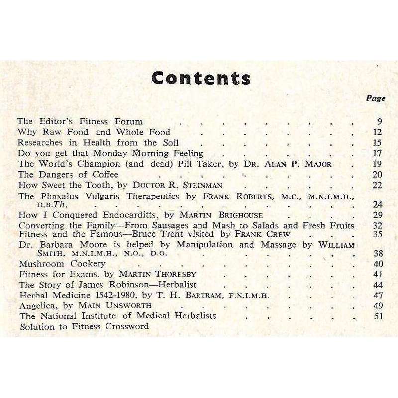 Fitness and Health from Herbs (May/June, 1960)