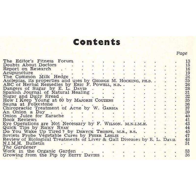 Fitness and Health from Herbs (Nov/Dec. 1962)