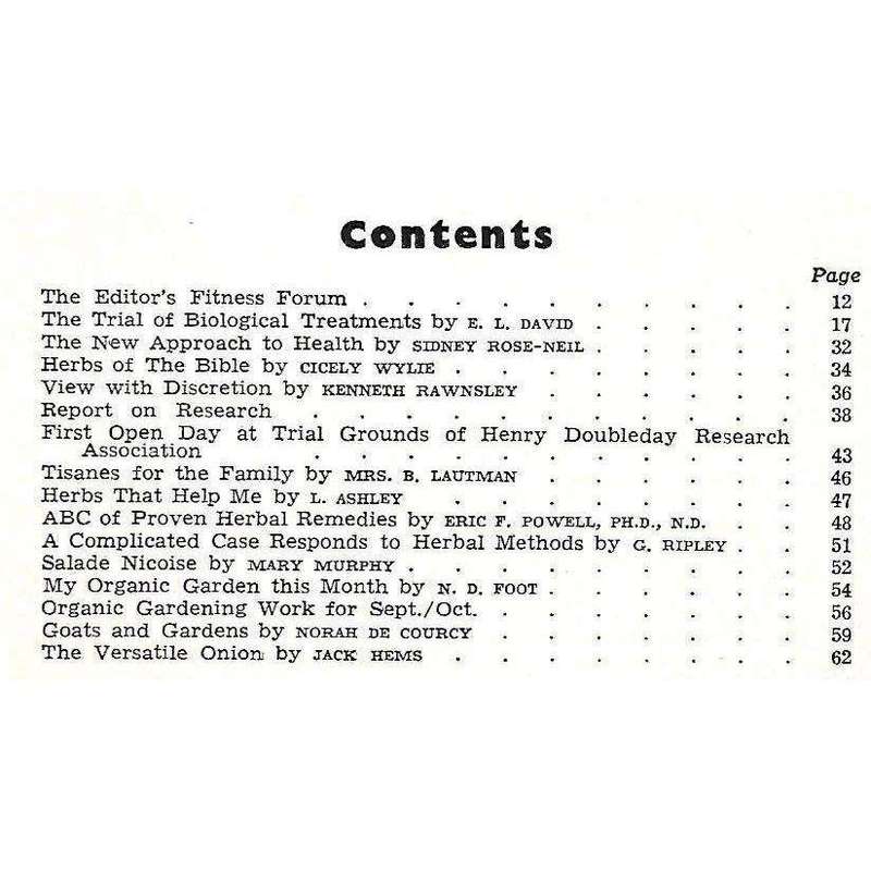 Fitness and Health from Herbs (Sept/Oct. 1961)