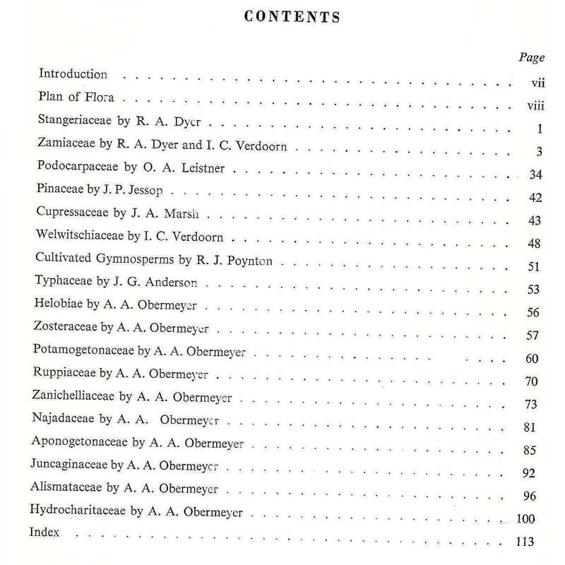 Flora of Southern Africa (Vol. 1) | L. E. Codd, et al. (Ed.)