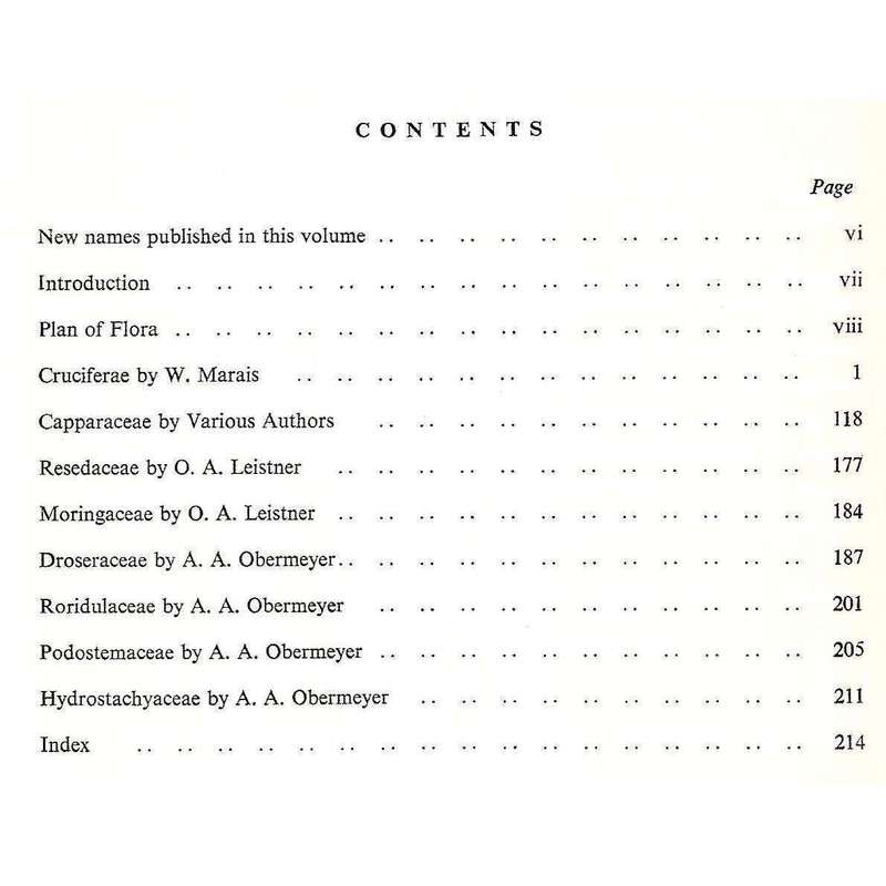 Flora of Southern Africa (Vol. 13) | L. E. Codd, et al. (Ed.)