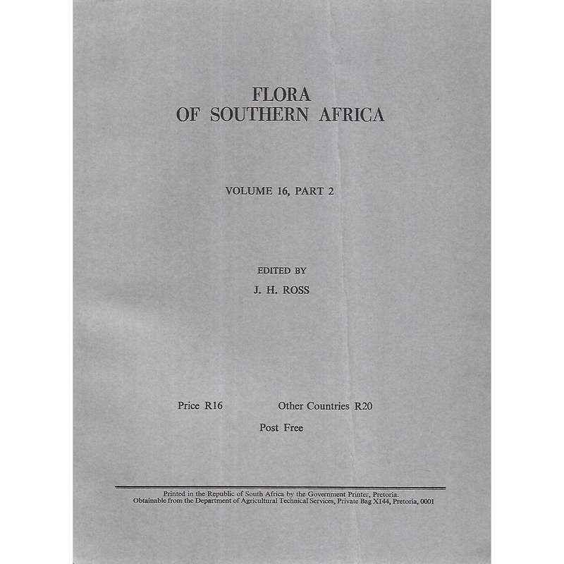 Flora of Southern Africa (Vol. 16, Parts 1 & 2) | J. H. Ross (Ed.)
