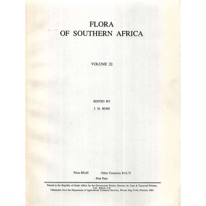 Flora of Southern Africa (Vol. 22) | J. H. Ross (Ed.)