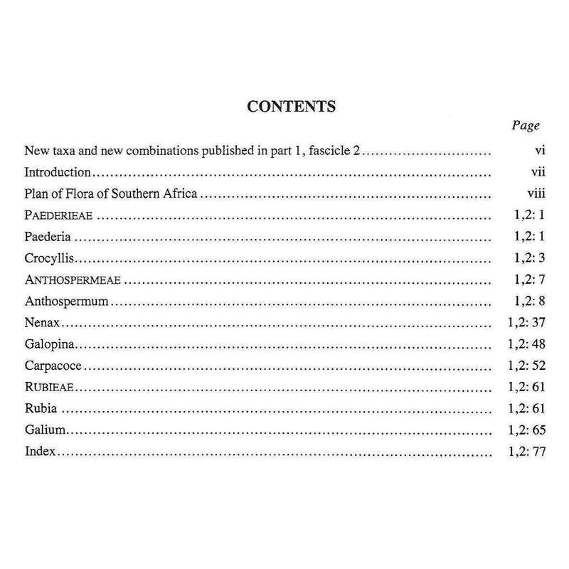 Flora of Southern Africa (Vol. 31, Rubiaceae, Part 1) | C. Puff