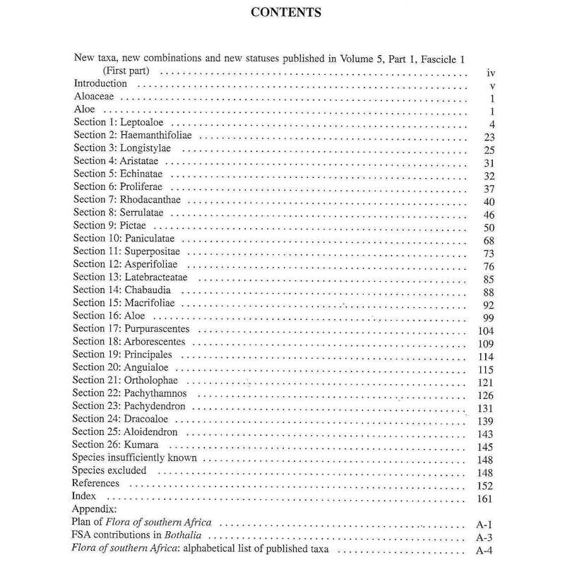 Flora of Southern Africa (Vol. 5, Aloaceae, Part 1) |  H. F. Glen & D. S. Hardy
