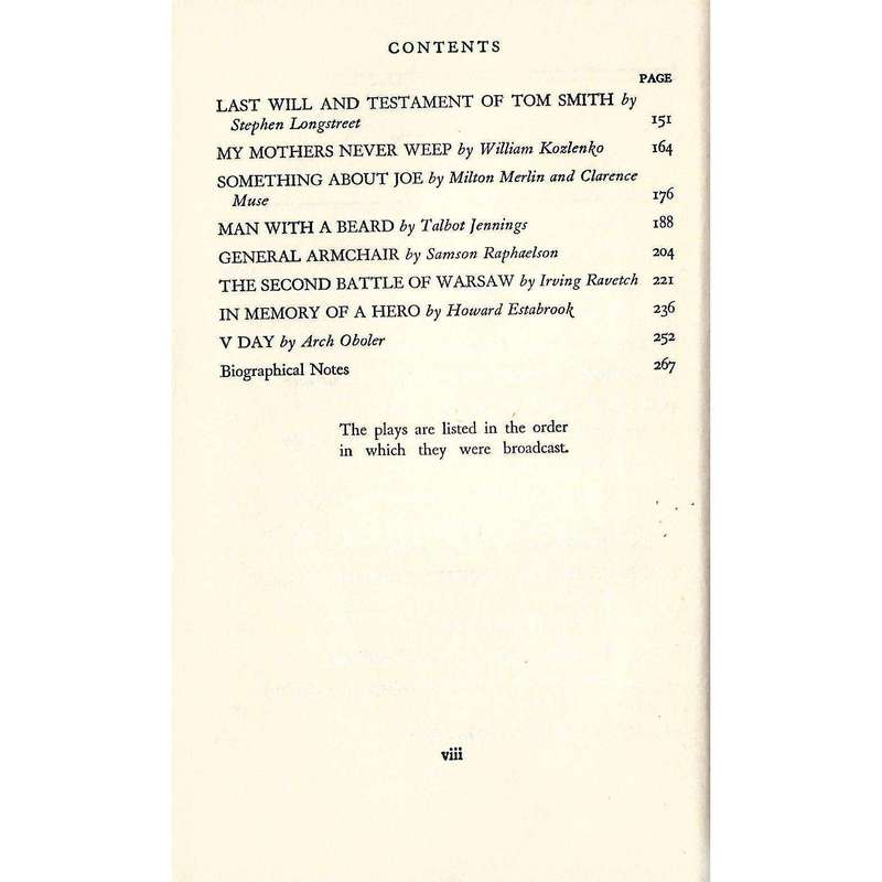 Free World Theatre: Nineteen Radio Plays (Inscribed to Anna Neethling-Pohl) | Arch Oboler and Ste...