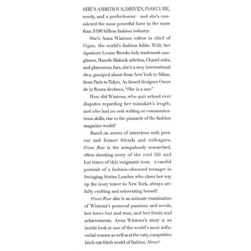Front Row: Anna Winton: The Cool Life and Hot Times of Vogue's Editor in Chief | Jerry Oppenheimer