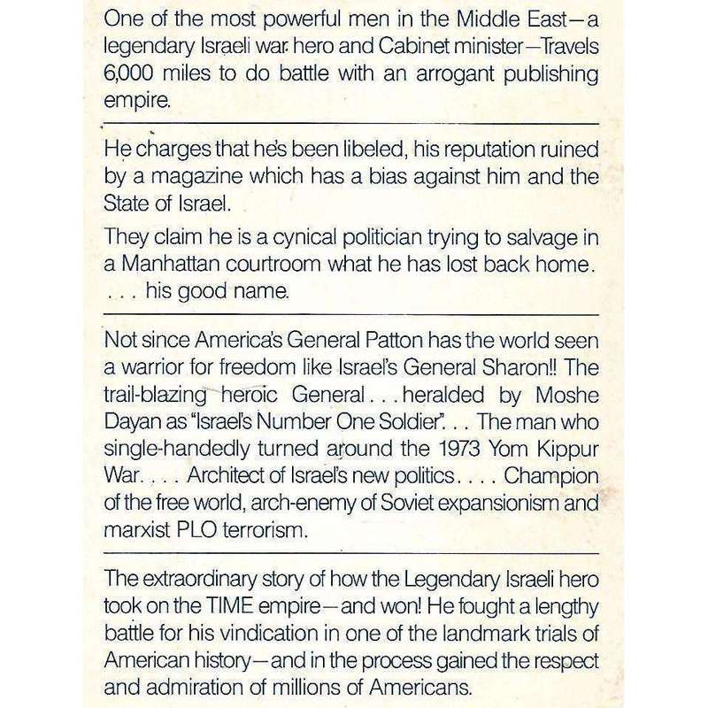 General Sharon's War Against Time Magazine: His Trial and Vindication | Dov Aharoni