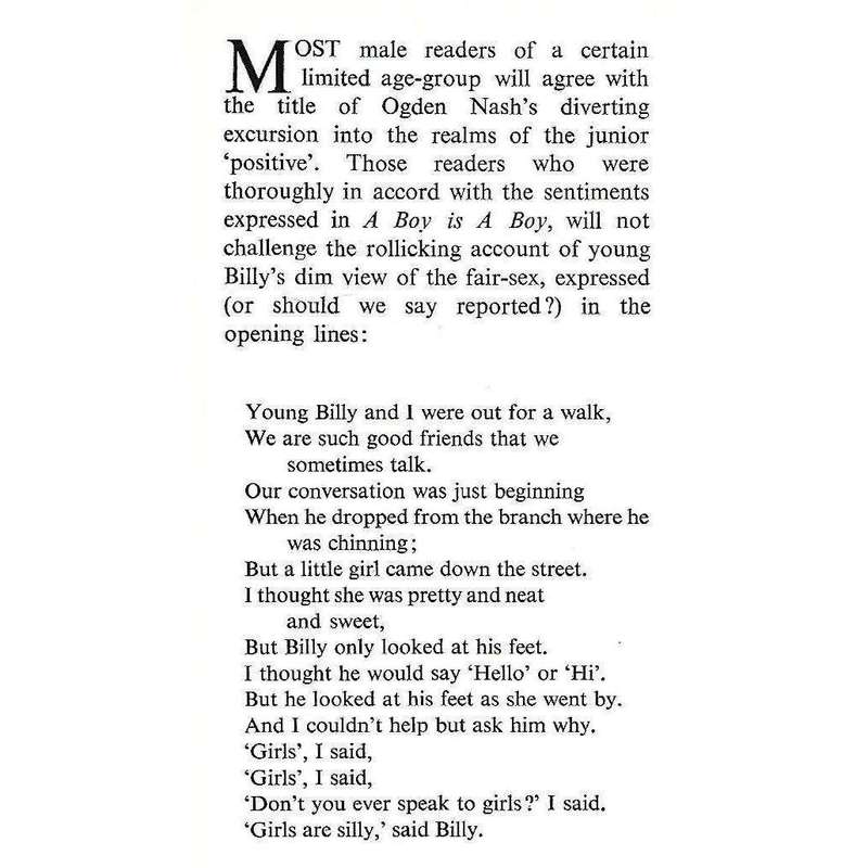 Girls Are Silly (First UK Edition, 1964) | Ogden Nash