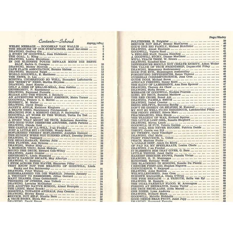 Goodwill/Welwillendheid 1956 (Afrikaans/English Dual Language Edition)