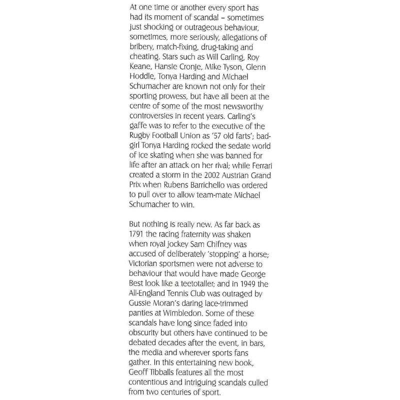 Great Sporting Scandlas: From Over Two Centuries of Cheating, Controversy & Bad Behavious | Geoff...
