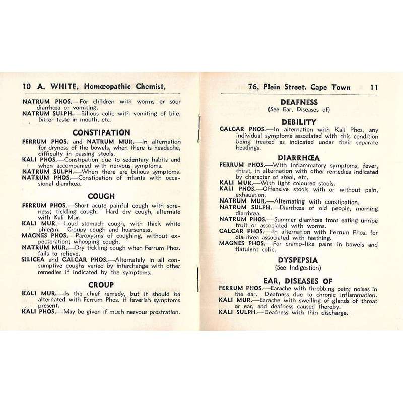 Guide to Biochemistry: Schuessler's Twelve Tissue Remedies | A. White