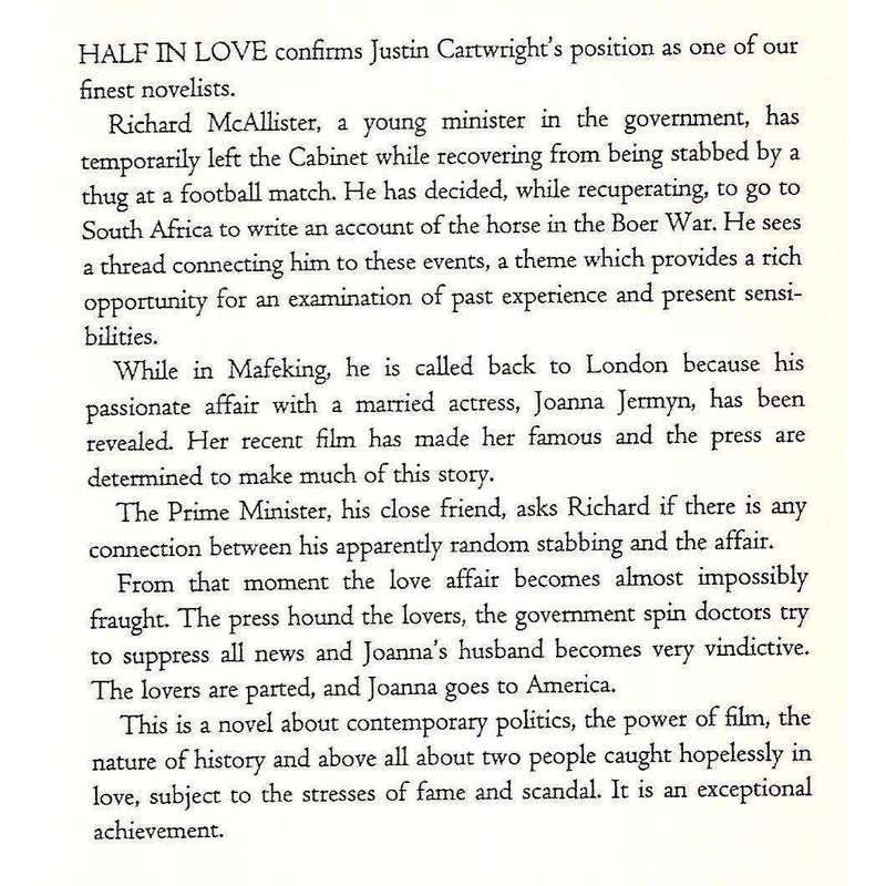 Half in Love (Uncorrected Proof Copy) | Justin Cartwright