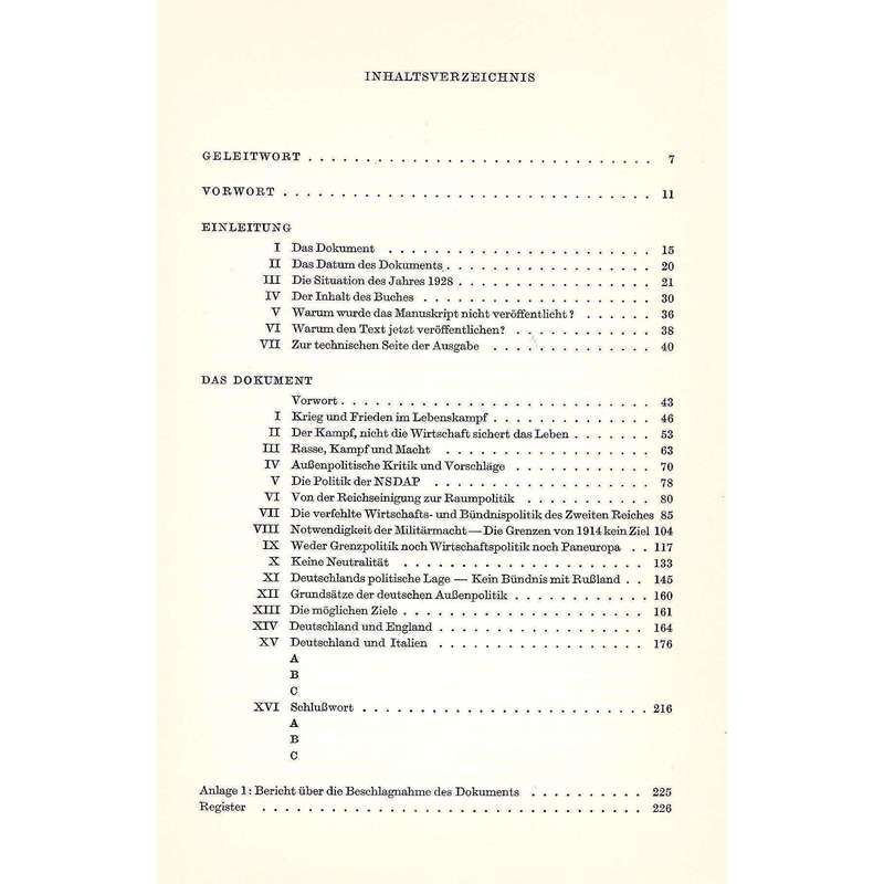 Hitlers Zweites Buch (In German) | Adolf Hitler, Hans Rothfels (Ed.)