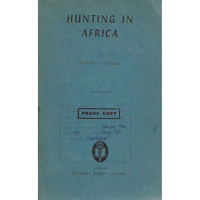 Hunting in Africa (Uncorrected Proof Copy) | Frank C. Hibben