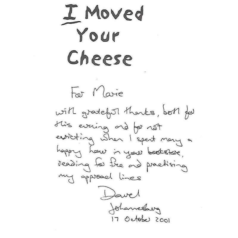 I Moved Your Cheese (Inscribed by Author) | Darrel Bristow-Bovey