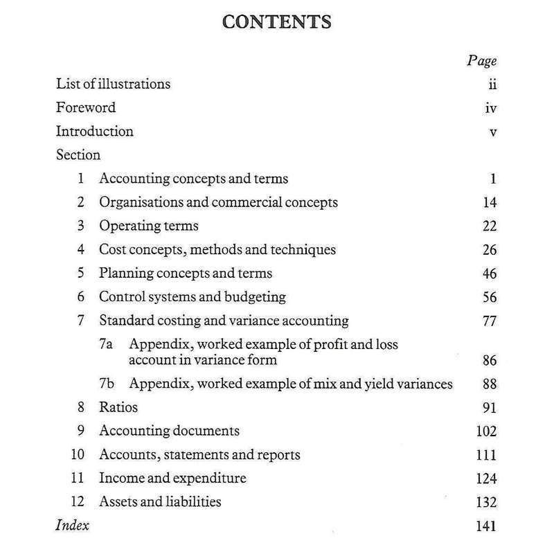 ICMA Management Accounting: Official Terminology