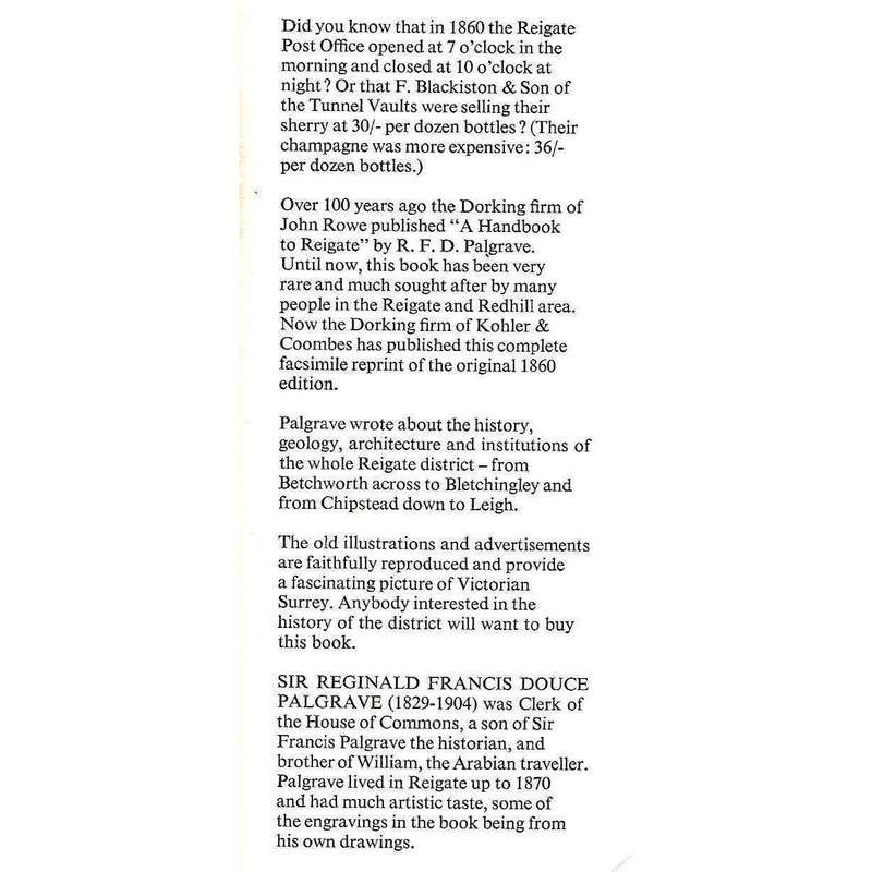 Illustrated Handbook to Reigate | R. D. F. Palgrave