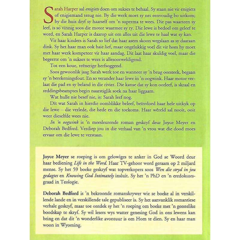 In 'n Oogwink: 'n Roman | Joyce Meyer & Deborah Bedford