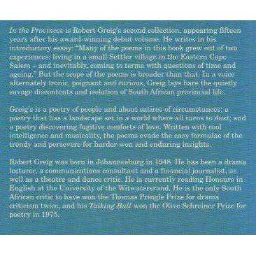 In the Provinces (With Author's Dedication to China - S.A. Author E. Macphail) | Robert Greig