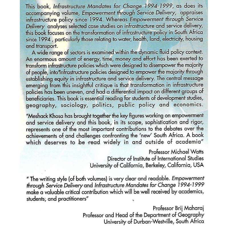Infrastructure Mandate for Change, 1994-1999 | Meshack Khosa (Ed.)