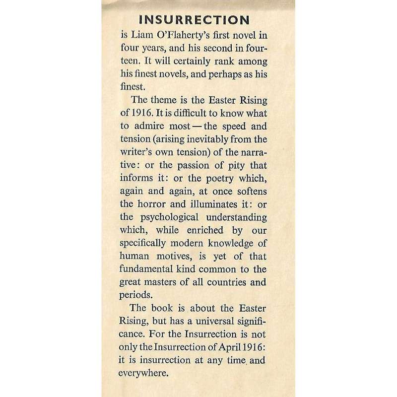 Insurrection (First Edition) | Liam O'Flaherty