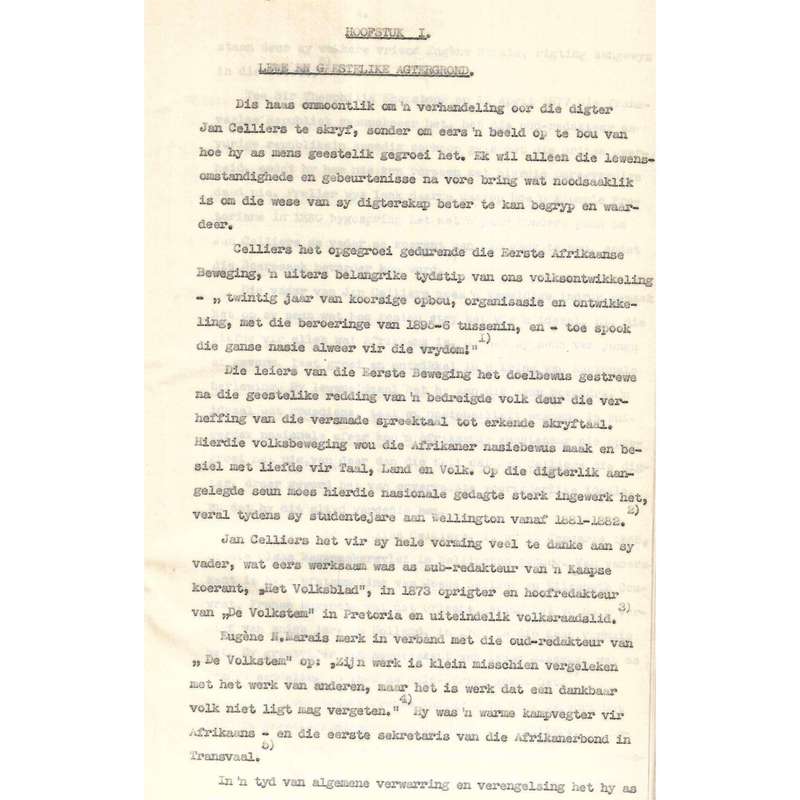 Jan Cilliers as Digter | J. S. Nieuwoudt