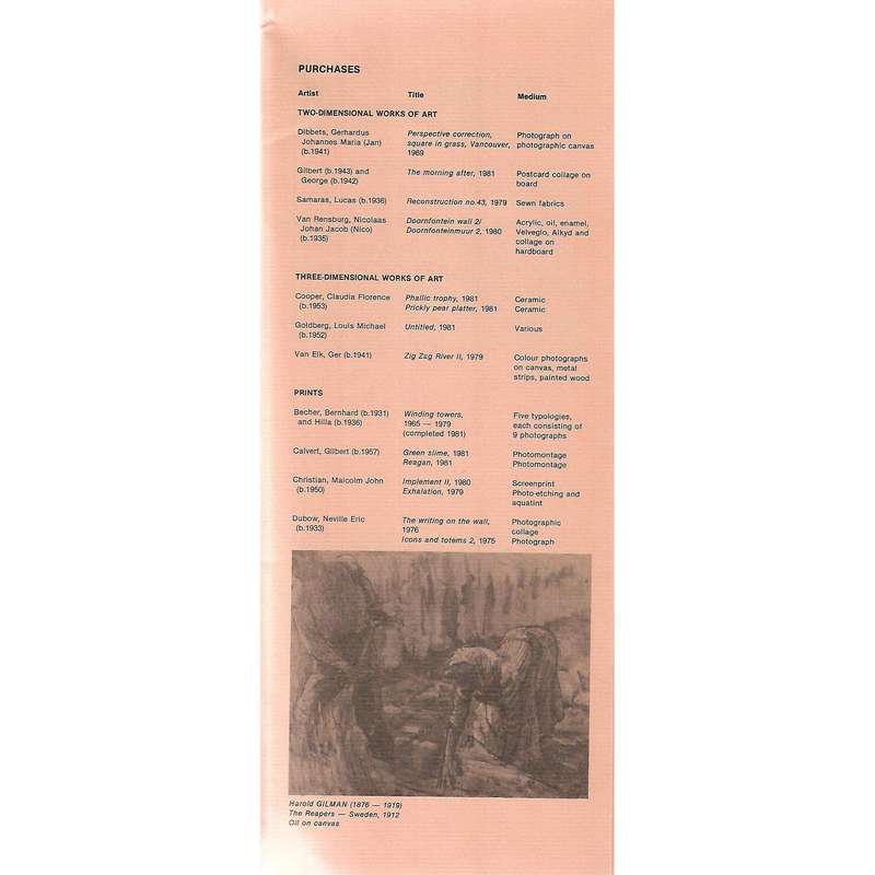 Johannesburg Art Gallery Annual Report (1981/1982)
