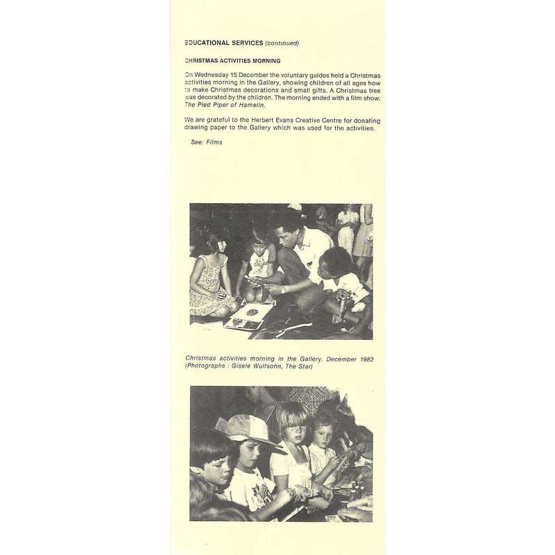 Johannesburg Art Gallery Annual Report (1982/1983)