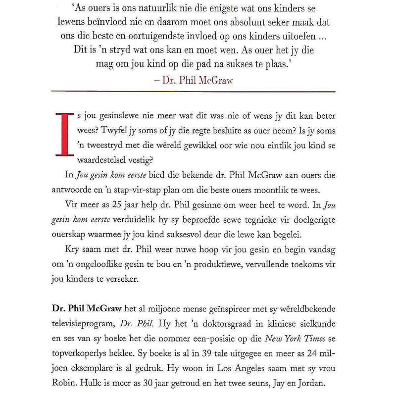 Jou Gesin Kom Eerste: Jou Stap-vir-Stap Plan om 'n Ongelooflike Gesin te Bou | Dr. Phil McGraw