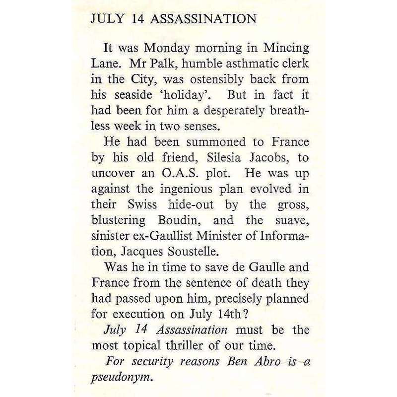 July 14 Assassination | Ben Abro
