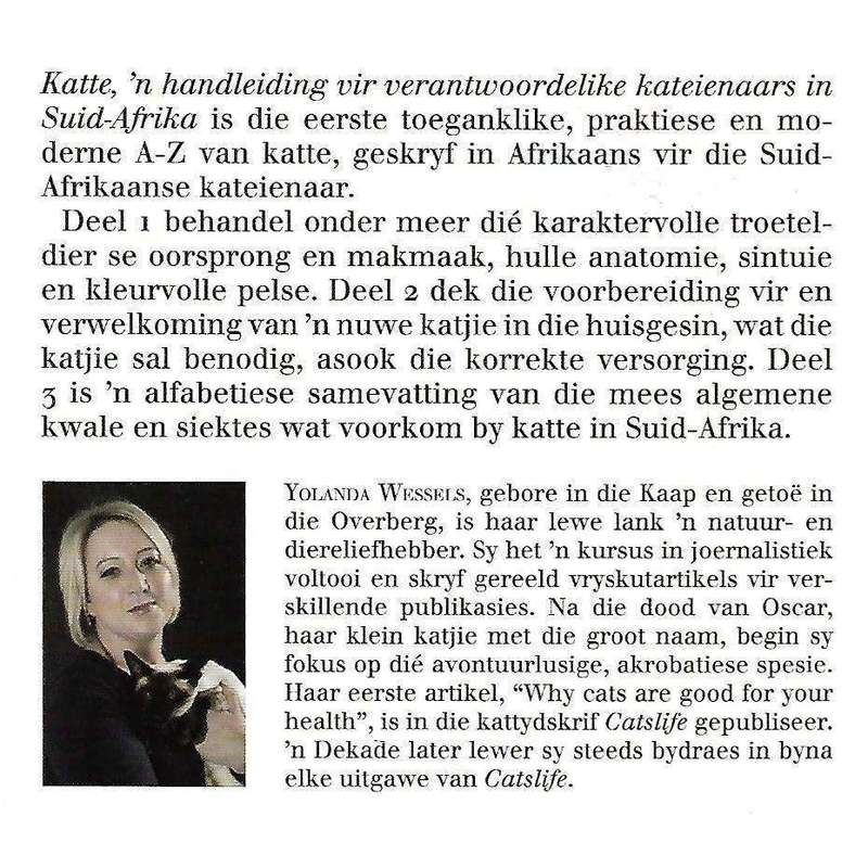 Katte: 'n Handleiding vir Verantwoordelike Kateienaars in Suid-Afrika | Yolanda Wessels