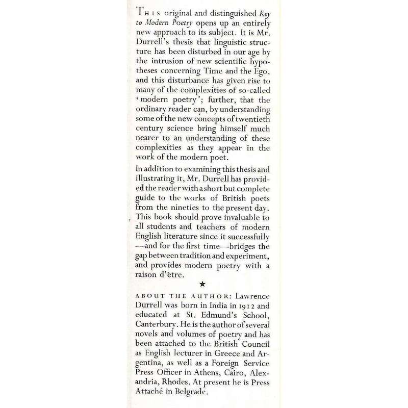 Key to Modern Poetry (First Edition) | Lawrence Durrell
