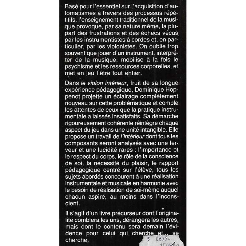 Le Violin Interieur (French) | Dominique Hoppenot
